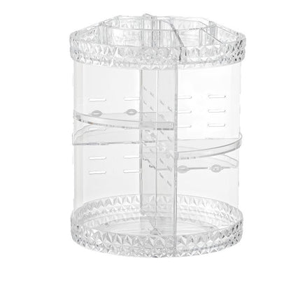Rotating Makeup Storage Box Transparent Desktop Organizer