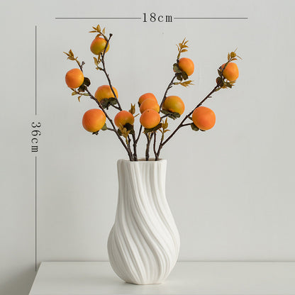 Nordic White Ceramic Dried Flower Vase