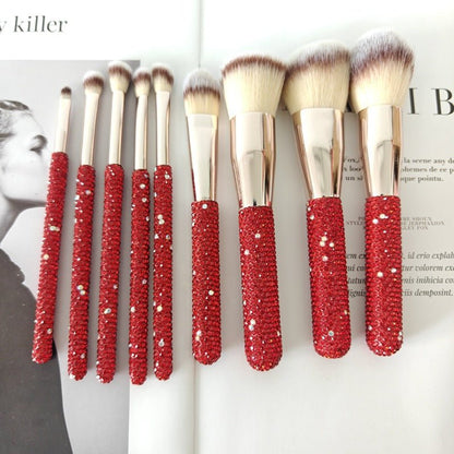 Diamond Makeup Brush Set 9 Piece - RAINSTAR