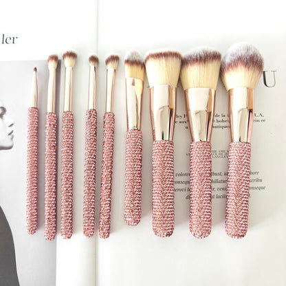 Diamond Makeup Brush Set 9 Piece - RAINSTAR