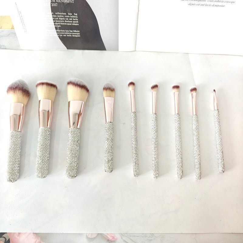 Diamond Makeup Brush Set 9 Piece - RAINSTAR