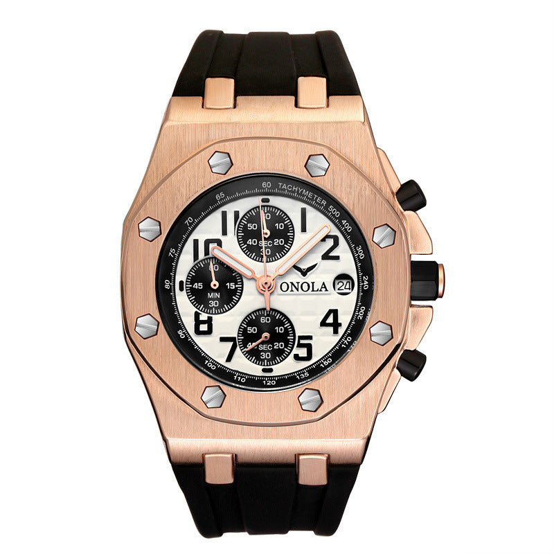 ONOLA Classic Stylish Men's Sports Watch with Silicone Band