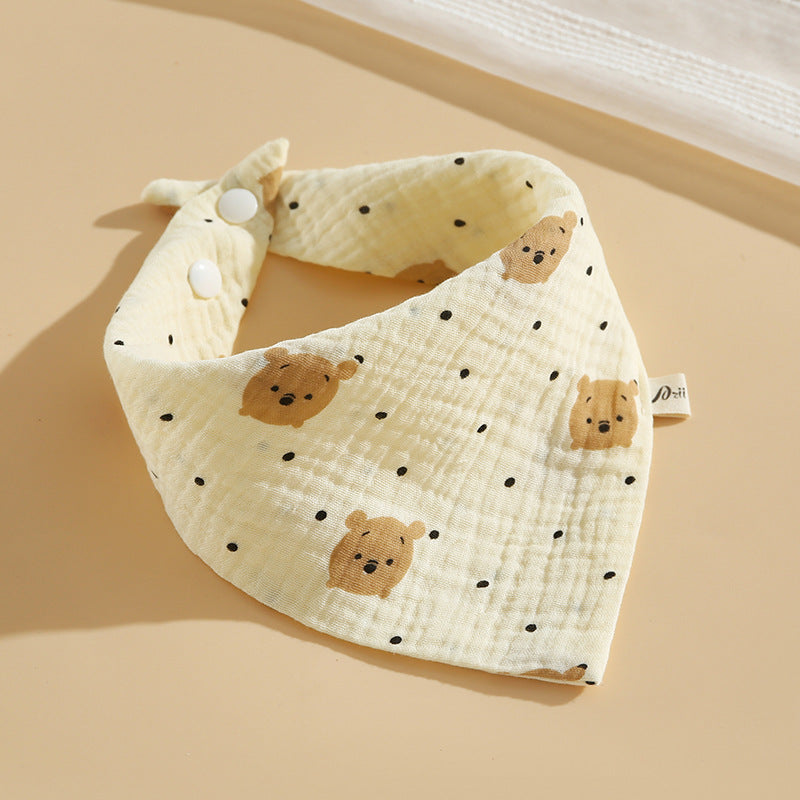 Baby Cotton Bibs with Cartoon Designs