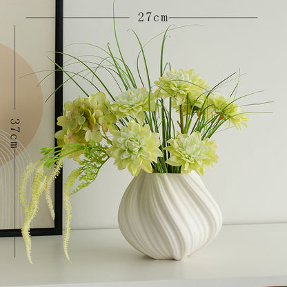 Nordic White Ceramic Dried Flower Vase