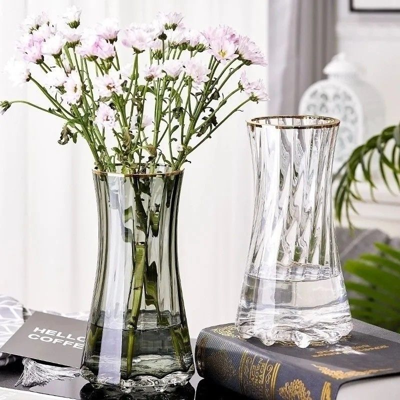 Nordic Glass Vase Triangular Flower Vase Home Decor