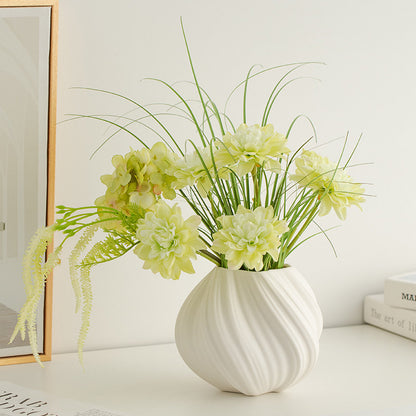Nordic White Ceramic Dried Flower Vase