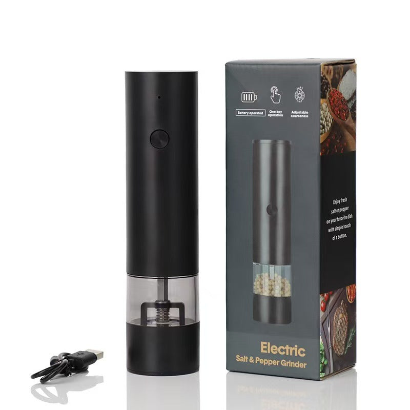 Electric Pepper Grinder Adjustable Coarseness Stainless Steel Blades