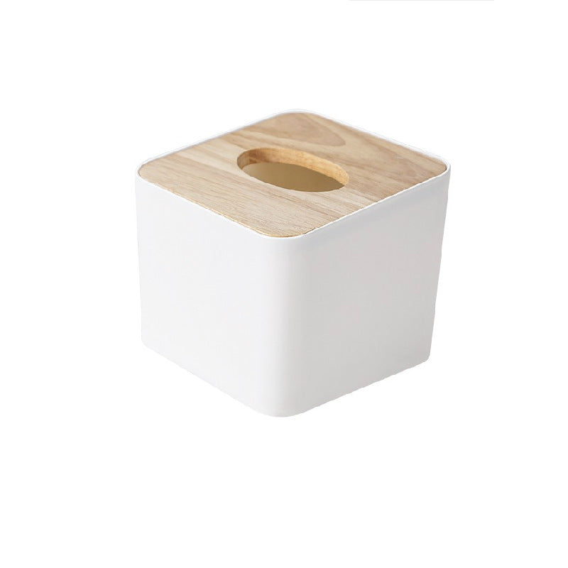Lift Cover Bamboo Tissue Box