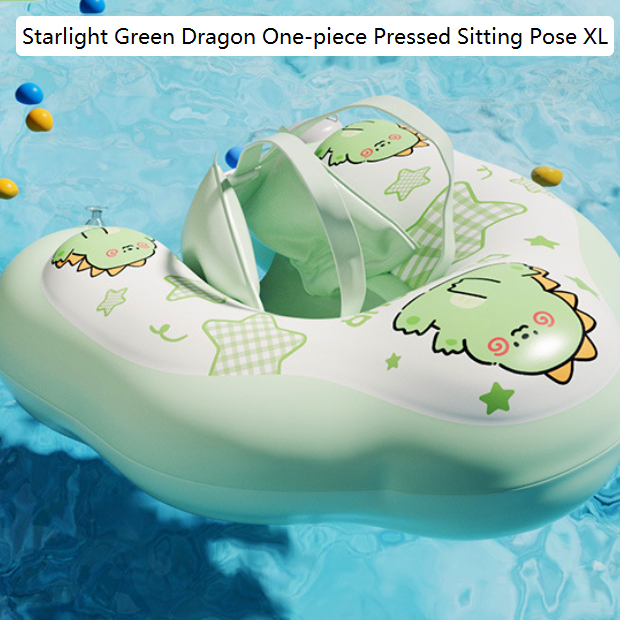 Inflatable Baby Swimming Ring with Canopy Sunshade Anti-Rollover Underarm Support for Children