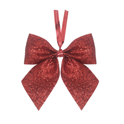 Small Powdered Ribbon Christmas Tree Bow Ornament