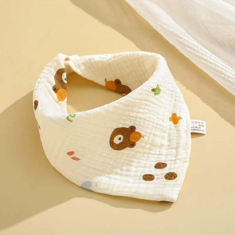 Baby Cotton Bibs with Cartoon Designs