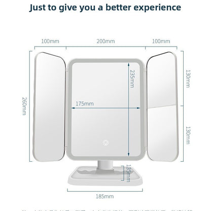 Desktop LED Makeup Mirror with Light