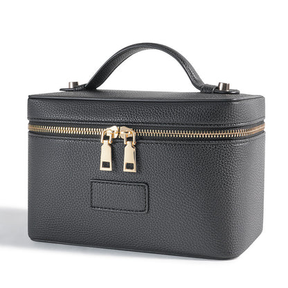 Partitioned PU Leather Travel Makeup Bag