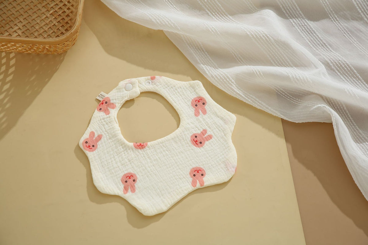 Baby Cotton Bibs with Cartoon Designs