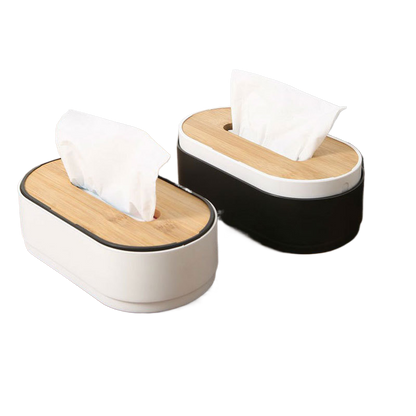 Lift Cover Bamboo Tissue Box