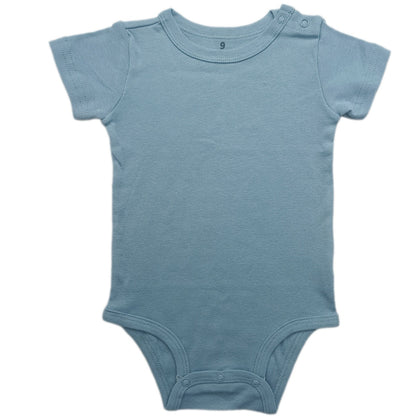 Baby Cotton Romper Short Sleeve Shoulder Opening Jumpsuit