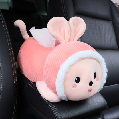 Cute Plush Car Tissue Box