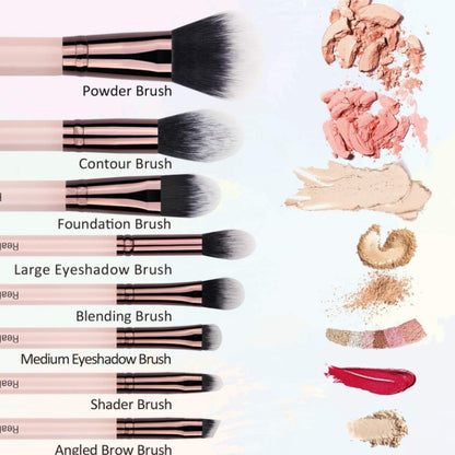 16 Piece Makeup Brush Set with Soft Bristles