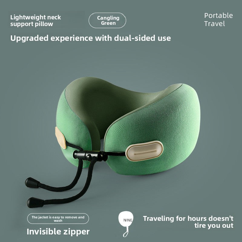Foldable U-Shaped Travel Pillow with Memory Foam