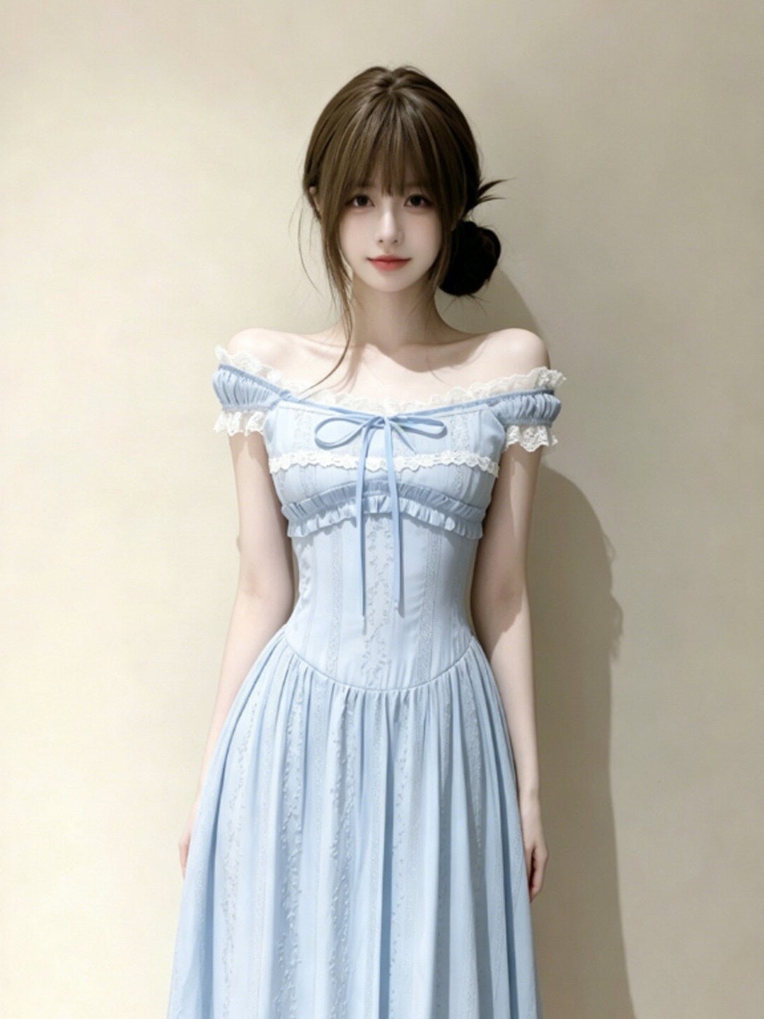 French One Shoulder Slim Waist Dress - RAINSTAR