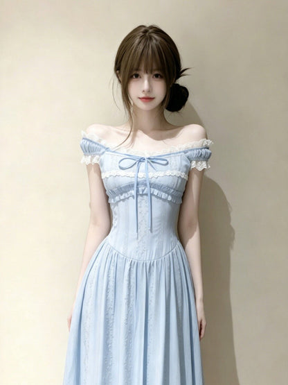 French One Shoulder Slim Waist Dress - RAINSTAR