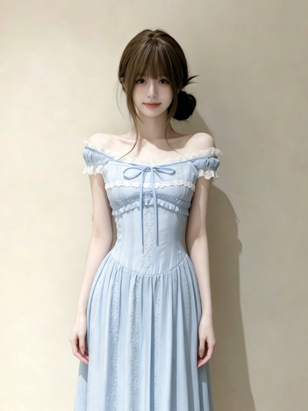 French One Shoulder Slim Waist Dress - RAINSTAR