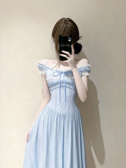 French One Shoulder Slim Waist Dress - RAINSTAR