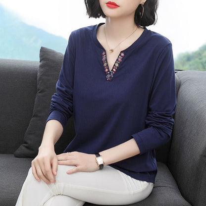 Long Sleeve Loose Fit Womens Tshirt - RAINSTAR