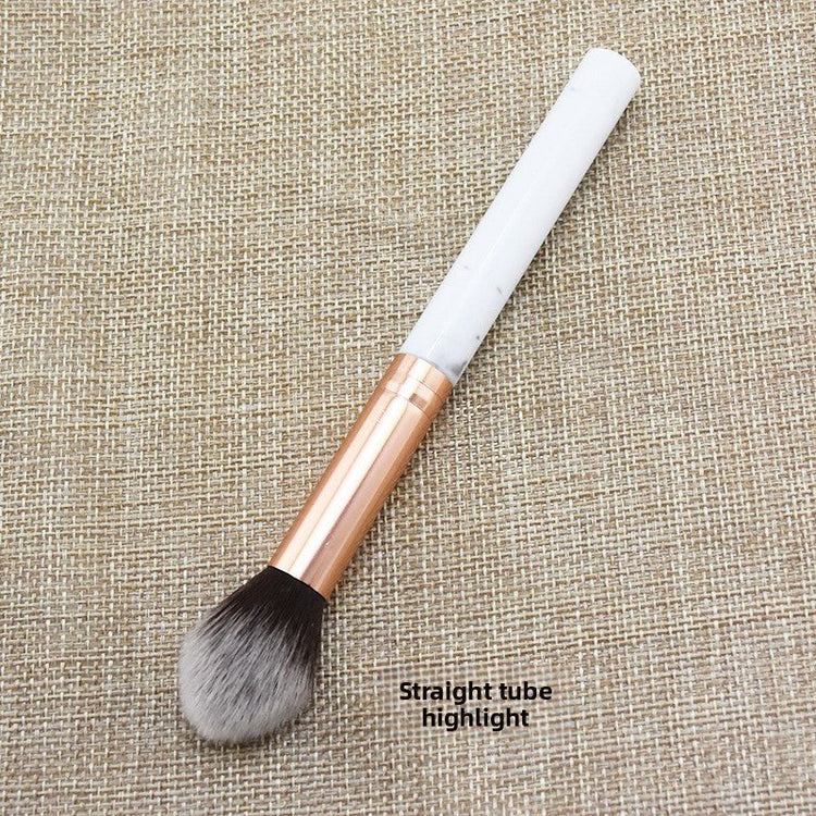 Marble Makeup Brush Pattern Flame Highlight Contour Blush Brush for Beginners - RAINSTAR