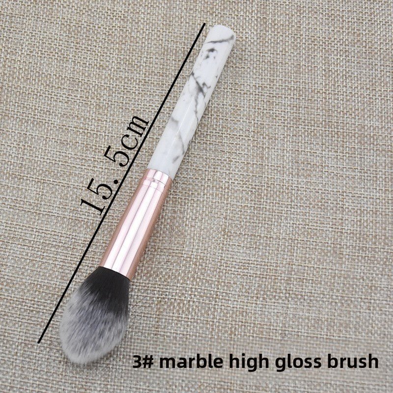 Marble Makeup Brush Pattern Flame Highlight Contour Blush Brush for Beginners - RAINSTAR