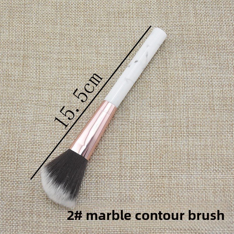 Marble Makeup Brush Pattern Flame Highlight Contour Blush Brush for Beginners - RAINSTAR