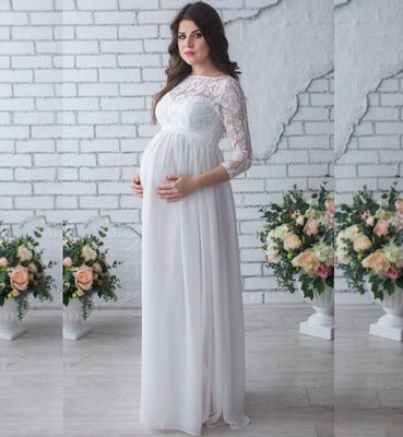 Maternity Chiffon Lace Dress - RAINSTAR