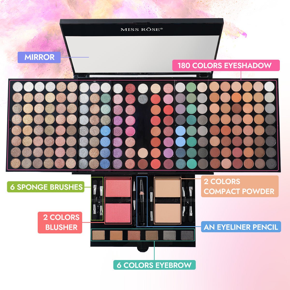 Missrose Makeup Palette Eyeshadow Blush Contour - RAINSTAR