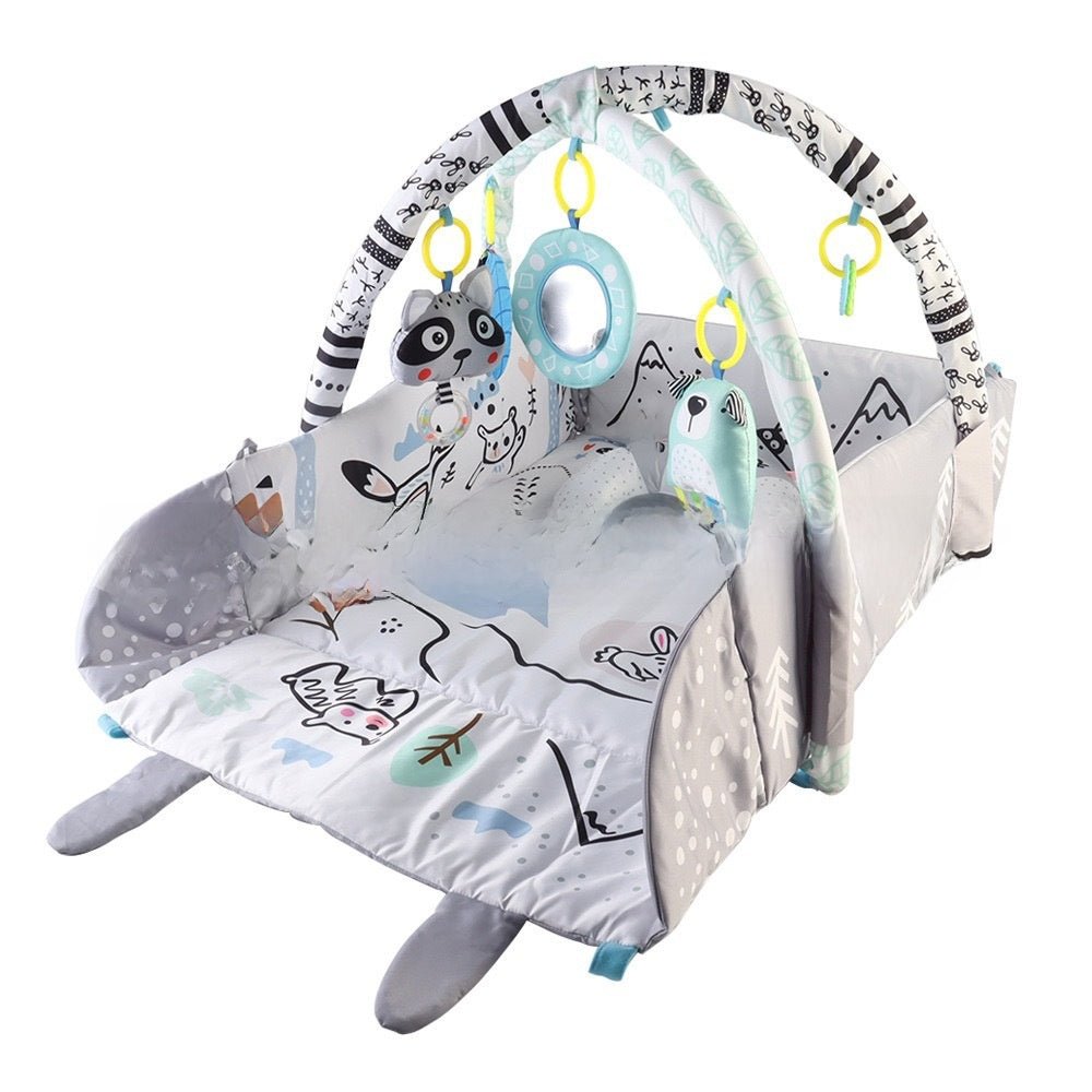 Multifunctional Baby Crawling Play Mat with Safety Fence - RAINSTAR