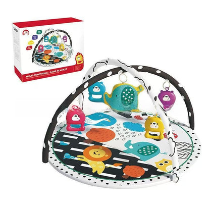 Multifunctional Baby Crawling Play Mat with Safety Fence - RAINSTAR