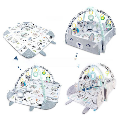 Multifunctional Baby Crawling Play Mat with Safety Fence - RAINSTAR