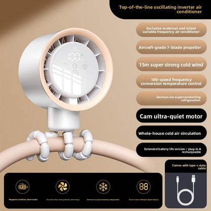 Portable Baby Stroller Fan with Automatic Oscillation - RAINSTAR