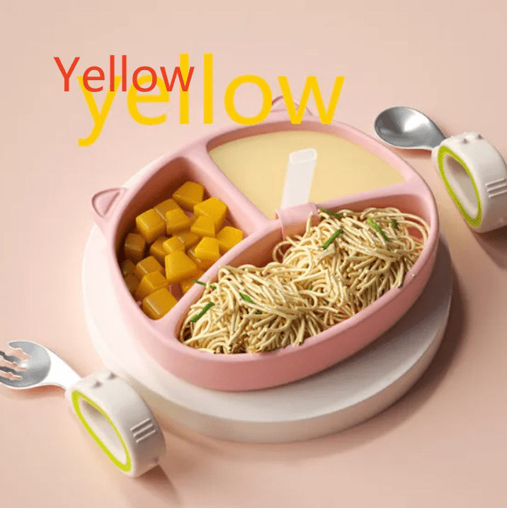 Silicone Food Bowl Baby Plate Baby Suction Cup - RAINSTAR