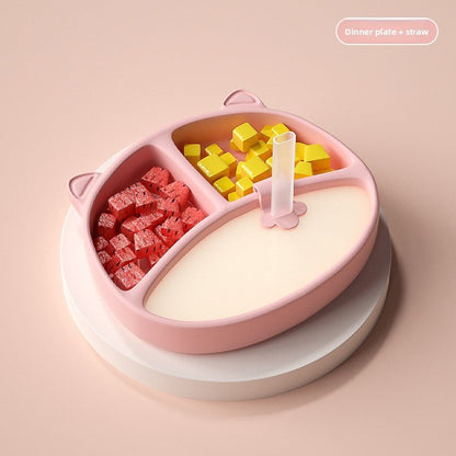 Silicone Food Bowl Baby Plate Baby Suction Cup - RAINSTAR