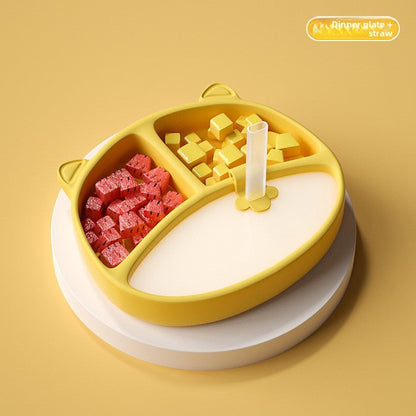 Silicone Food Bowl Baby Plate Baby Suction Cup - RAINSTAR