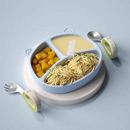 Silicone Food Bowl Baby Plate Baby Suction Cup - RAINSTAR