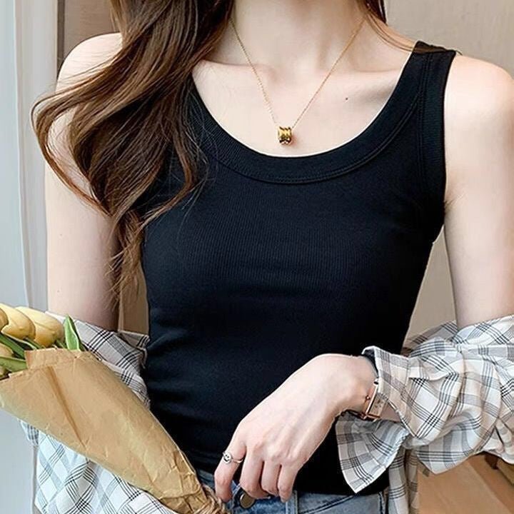 Sleeveless Slim-Fit Camisole Tops - RAINSTAR