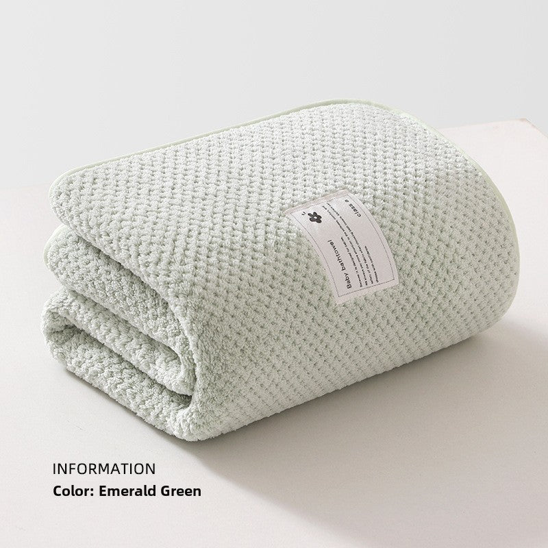 Soft Newborn Baby Bath Towel Coral Fleece Quick Dry Wrap - RAINSTAR