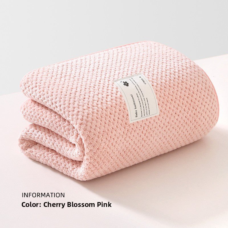 Soft Newborn Baby Bath Towel Coral Fleece Quick Dry Wrap - RAINSTAR