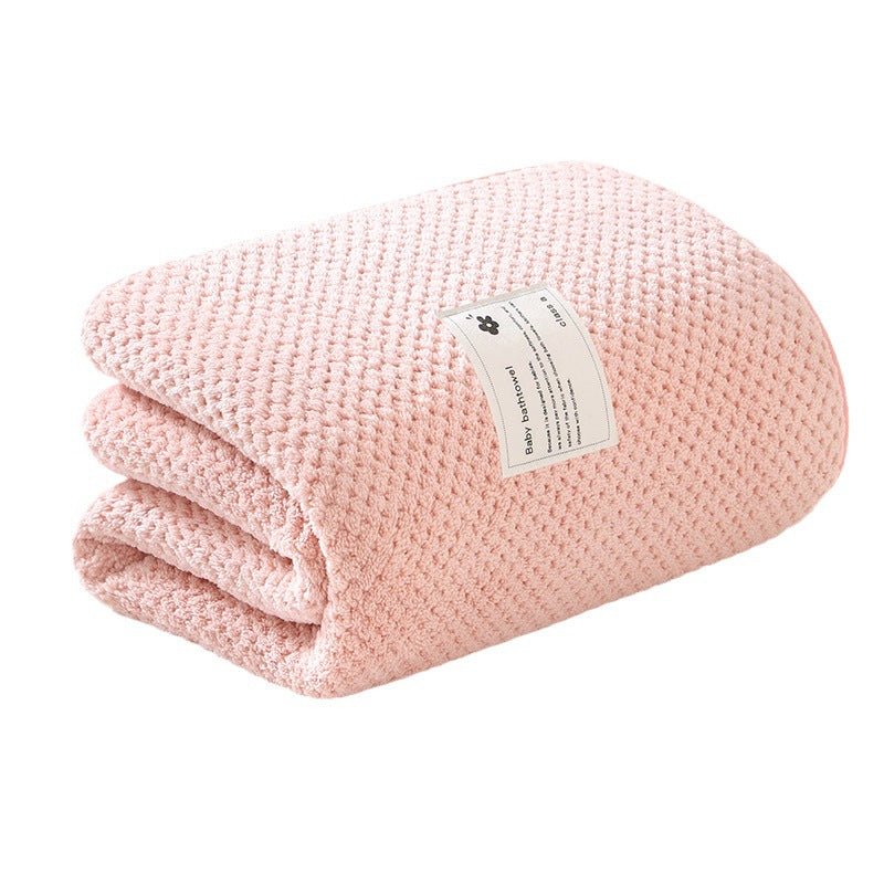 Soft Newborn Baby Bath Towel Coral Fleece Quick Dry Wrap - RAINSTAR