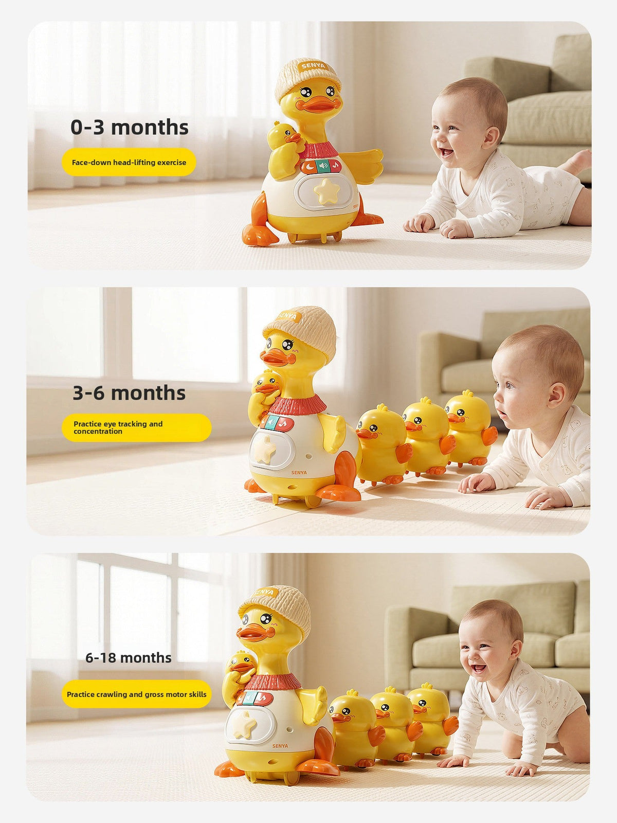 Swinging Duck Baby Developmental Toy - RAINSTAR