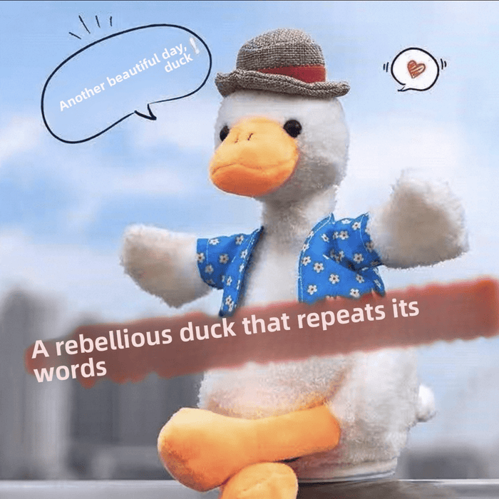 Talking Duck Plush Toy Interactive Learning Baby Gift with 200 Songs - RAINSTAR