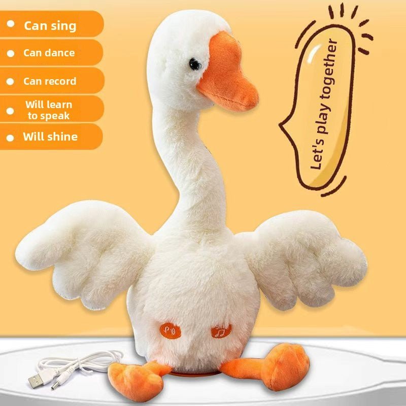 Talking Duck Plush Toy Interactive Learning Baby Gift with 200 Songs - RAINSTAR