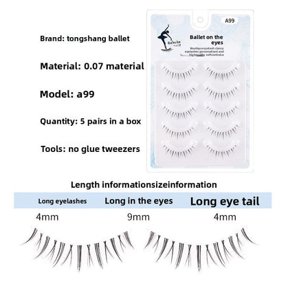 Transparent Stem False Eyelashes for Natural Nude Makeup - RAINSTAR