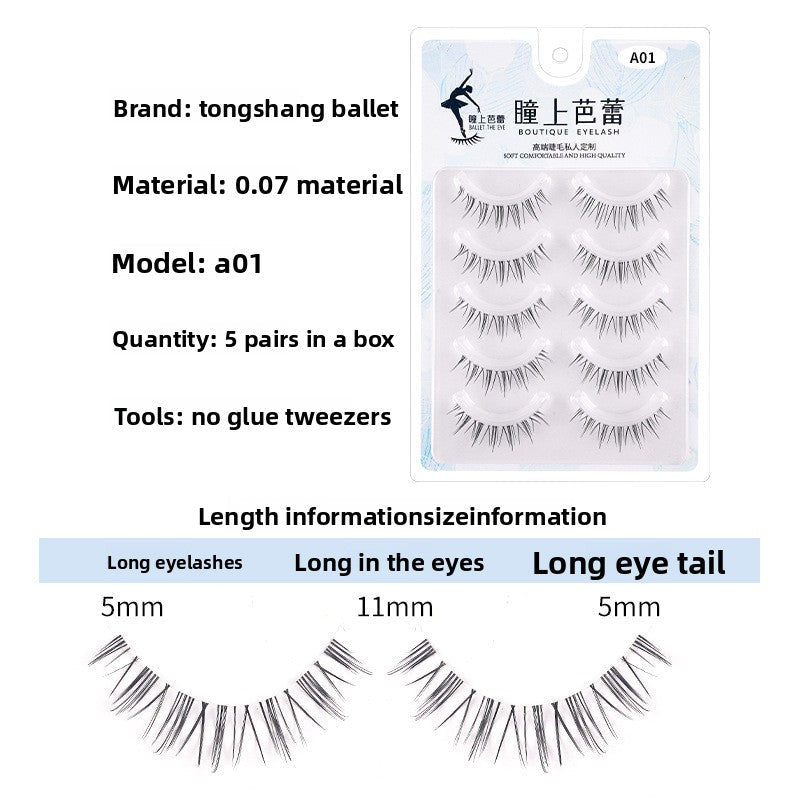 Transparent Stem False Eyelashes for Natural Nude Makeup - RAINSTAR